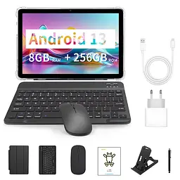 Планшет BDF G10 8ГБ 256ГБ Android 13 Set Version з комплектом аксесуарів Grey