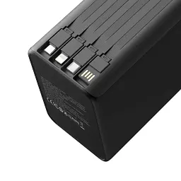 Батарея універсальна XO 80000mAh, PD/20W, QC/22,5W, Lamp, black (XO-PR287-BK) - мініатюра 2