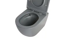 Унітаз підвісний Mixxus Premium Ellipse-0308-T3 490x360x360 мм система змиву Tornado 3.0 MP6654, Графит - мініатюра 8