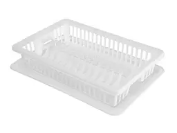 Сушарка для посуду R-PLASTIC для посуду з піддоном 13тар біла
