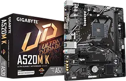 Материнська плата Gigabyte A520M K Socket AM4 (A520M K) Б/В