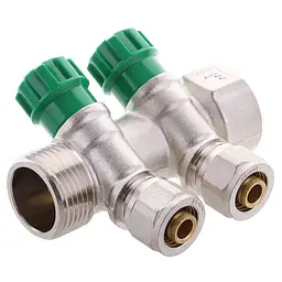 Колектор вентильний з фітингом Koer KR.1124-2 1"x2 ways KR2832 - мініатюра 3