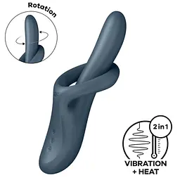 Вібратор Satisfyer Heat Flex 4 23 см сірий - мініатюра 3