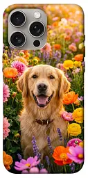 TPU чохол Demsky Flowery labrador для Apple iPhone 15 Pro Max (6.7")