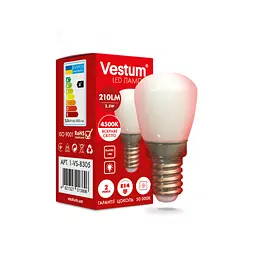 Лампочка Vestum LED SMD Е14 Vestum 2,5W 4500K 220V для холодильника (1-VS-8305) - мініатюра 2