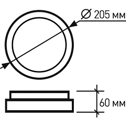 Світильник Eurolamp LED ЖКХ з акумулятором 12W 5000K круглий накладний (LED-NLR-12/50(EM)) - мініатюра 3