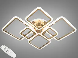 Люстра стельова LED Diasha A8160/6G, 150W, 3200K-6500K, акрил, сучасний стиль, диммер, RGB підсвітка
