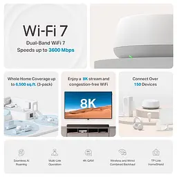 MESH-система TP-Link MESH-система Mesh система Wi-Fi 7 Deco BE22 1 -pack (Deco BE22(1-pack)) - мініатюра 3