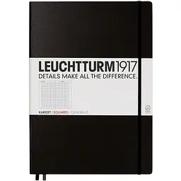 Блокнот Leuchtturm1917 Master Classic A4+, чорний, клітинка (307959)