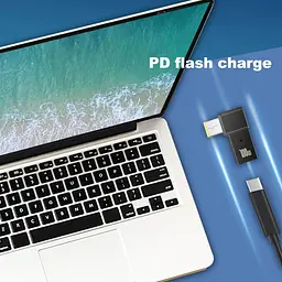 Перехідник STLab USB-C Female to DC Male Jack Square Mouth для Lenovo 10x6mm PD 100W Black [152524] - мініатюра 5