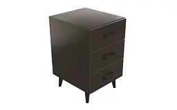 Тумба Віва 3 на конусних ніжках Ferrum-decor 56,5x35x40 Чорний метал ДСП Венге Магія 16 мм (FRD-106819) - мініатюра 2
