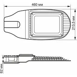Світлодіодний ліхтар Videx 50W 5000K Сірий (VL-SL06-505) [144912] - мініатюра 3