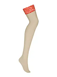 Панчохи під пояс Obsessive 838-STO-3 L/XL червоний - мініатюра 6