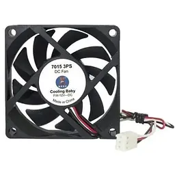 Вентилятор 70 мм Cooling Baby 7015 3PS чорний 70x70x15 мм 3000 об/хв 24.3 дБ, 3-pin