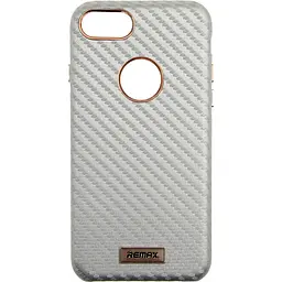 Чохол-накладка Remax Carbon Series Case for iPhone 7 Silver - мініатюра 3