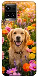 TPU чехол Demsky Flowery labrador для Vivo Y21 / Y33s