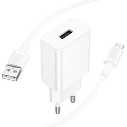МЗП Borofone BA110A Lemi 7.5W (1USB-A) + кабель USB to MicroUSB White - мініатюра 5