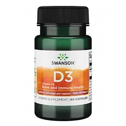 Вітамін D3 Vitamin D3 High Potency 1000 IU (25 mcg) 60 капс