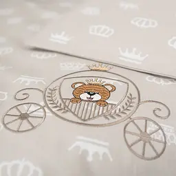 Комплект постільної білизни в коляску Papaella, бежевий, 80х60 см (8-10446) - мініатюра 3