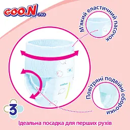 Трусики-підгузки GOO.N Plus XL (12-20 кг) 76 шт. - мініатюра 6
