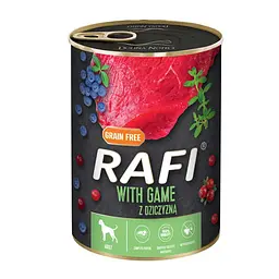 Влажный корм для собак Dolina Noteci Rafi с дичью, голубикой и клюквой 800 г DN262-305002