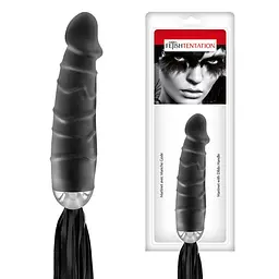 Флогер Fetish Tentation Whip with Dildo Handle, 45 см (чорний) - мініатюра 3