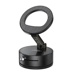 Автотримач XO C188 metal magsafe vacuum chuck manual latch magnetic holder (rotatable) Чорний