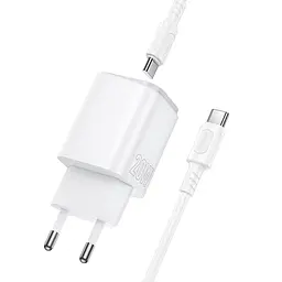 МЗП Borofone BAS83A Star PD20W+QC3.0 (1USB-A/1C) + кабель Type-C to Type-C White - мініатюра 4