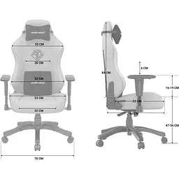 Геймерське крісло Anda Seat Phantom 3 L Gray (AD18Y-06-G-F) [120754] - мініатюра 13