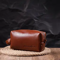 Чоловіча шкіряна косметичка GRANDE PELLE 18.5х10х9 см sum0020992 - мініатюра 6