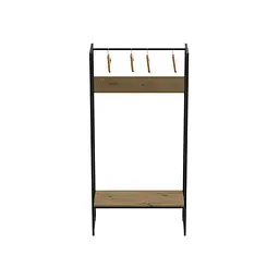 Вішалка модульна підлогова Ferrum-decor Треліс 12 180x90x38 чорний ДСП Дуб Артізан 16мм (FRD-104309)