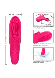 Вібратор на палець CalExotics Neon Vibes The Pleasure Vibe 9 см рожевий - мініатюра 9
