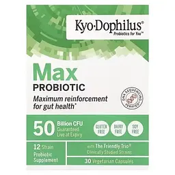 Пробіотик Kyolic Kyo-Dophilus 50 млрд КУО 30 вегетаріанських капсул - мініатюра 3