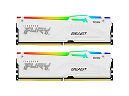 Пам'ять для настільних комп'ютерів Kingston FURY 16 GB (2x8GB) DDR5 5200 MHz Beast RGB White (KF552C40BWAK2-16) - мініатюра 3