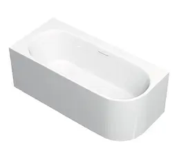 Ванна акрилова Radaway Vanesa 160x75 пристінна, з ніжками та сифоном, Slim-перелив (WA1-71-160x075)