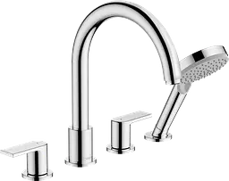 Змішувач Hansgrohe Vernis Shape врізний на край ванни на 4 отвори Chrome 71459000 Хром