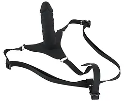 Жіночий страпон, 17х4.3см (чорний) Silicone Strap-On - мініатюра 4