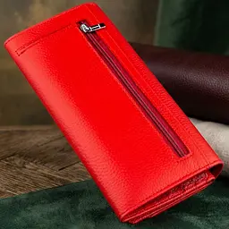 Яскравий жіночий гаманець на кнопці ST Leather 18954 червоний - мініатюра 4