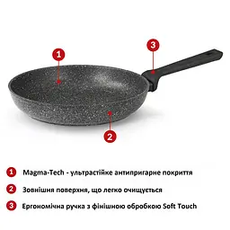 Сковорода Flonal Pietra Lavica 26 см (PLIPP2680) - мініатюра 3