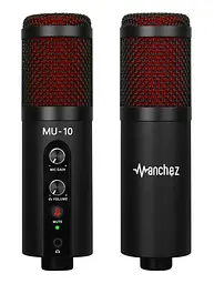 Конденсаторний мікрофон студійний Manchez SU-10 зі штативом USB Black (3_00987) - мініатюра 4