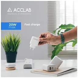 Зарядний пристрій ACCLAB AL-TC220 (1xUSB, 1xUSB-C) (1283126556494) - мініатюра 6