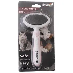 Пуходерка AnimAll Groom для тварин М рожевий