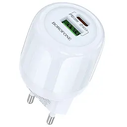 МЗП Borofone BA93A Lustrous PD20W+QC3.0 (1USB-A/1C) Blue