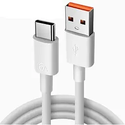 Кабель DK Super Fast Charge 66W / 6A 1m USB на Type-C / USB-C Data Cable для Huawei white - мініатюра 2