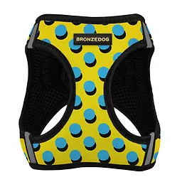 Шлея для собак Bronzedog Sport Vest Поп Арт XS 17х13х3 см жовта - мініатюра 2