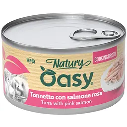 Вологий корм Oasy Cat Wet Natury для дорослих котів тунець з лососем у соусі 85 г