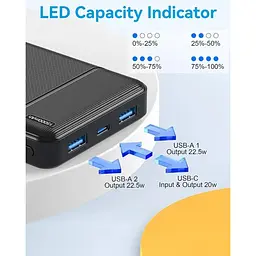 Портативний зарядний пристрій AsperX 15000mAh 22,5W - мініатюра 7