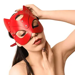 Маска Кішечки Art of Sex - Cat Mask, Червоний - мініатюра 3