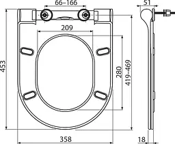 Сидіння для унітазу Ravak Chrome Slim X01550, Білий - мініатюра 2