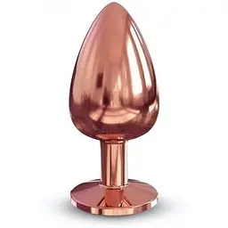 Металева анальна пробка Dorcel - Diamond Plug Rose Gold із прикрасою у вигляді кристалу L - мініатюра 2